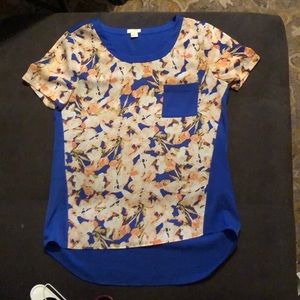 XS j.crew blue blouse